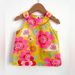 10/$30💥Pockets! Neon Floral Baby Girl Summer Sundress, Lightweight & Woven